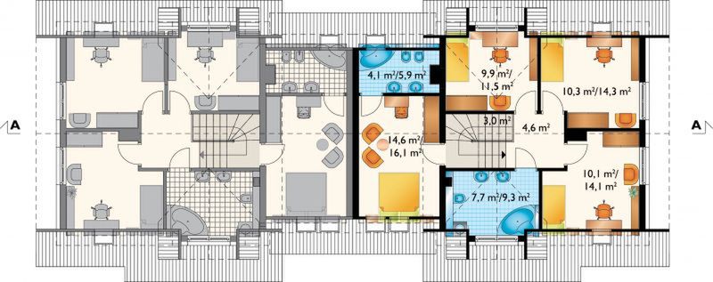 Poddasze projektu Tosia Duo (1701)
