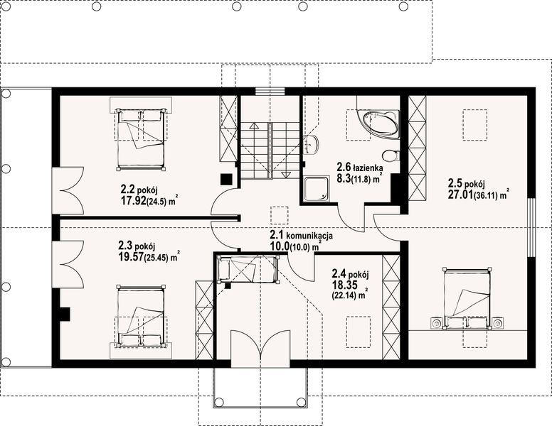 Poddasze projektu Milicz dw 77