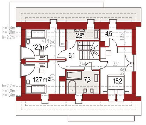 Poddasze projektu Ewa Lux Modern