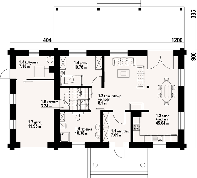 Parter projektu Chmielniki małe dw 67