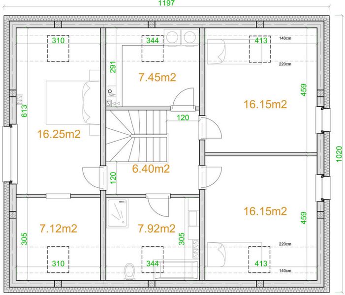 Poddasze projektu eko Typowy 50