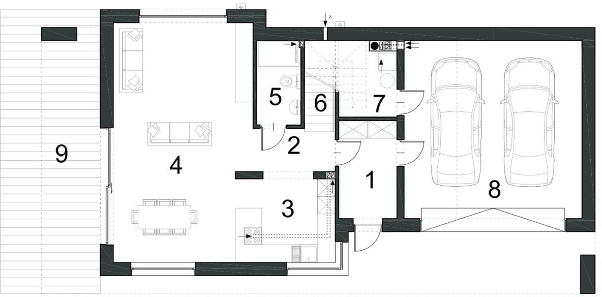 Parter projektu Gustowny D39 wariant II