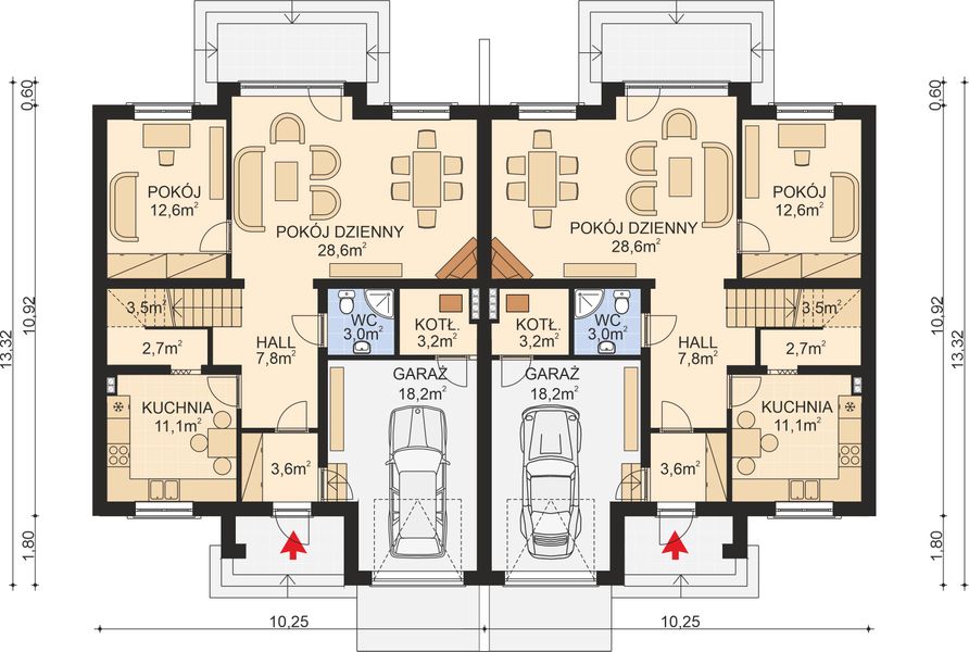 Parter projektu APS 185 NEW dwulokalowy