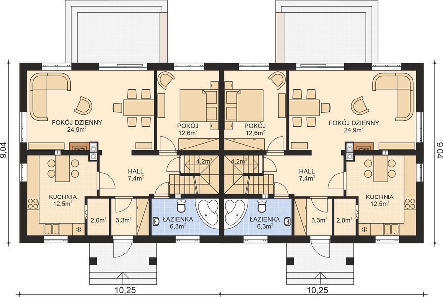 Parter projektu APS 204 dwulokalowy