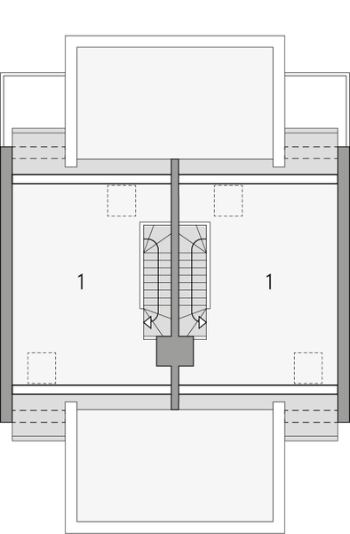 Poddasze projektu Fenix - dwulokalowy LLL