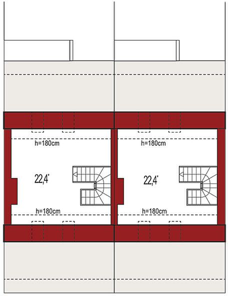 Poddasze projektu Katrina Gold Bliźniak A