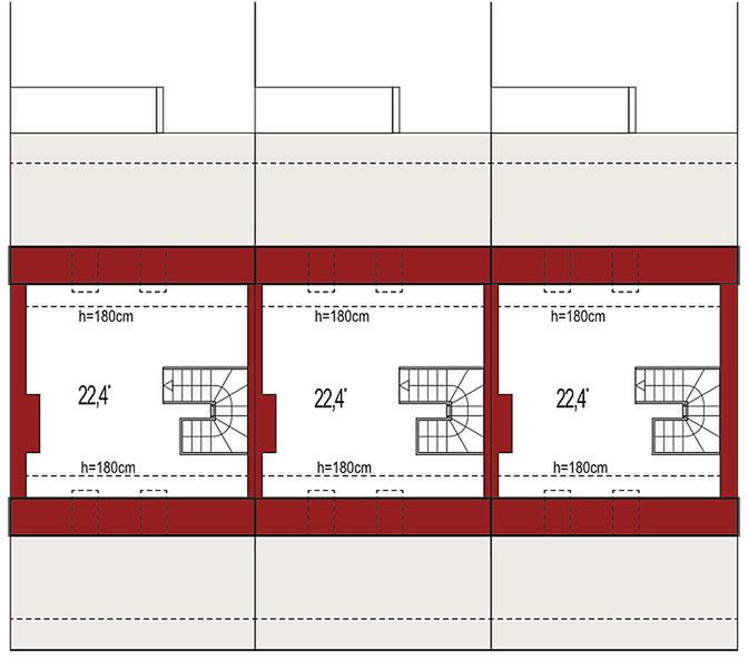 Poddasze projektu Katrina Gold 3 segmenty