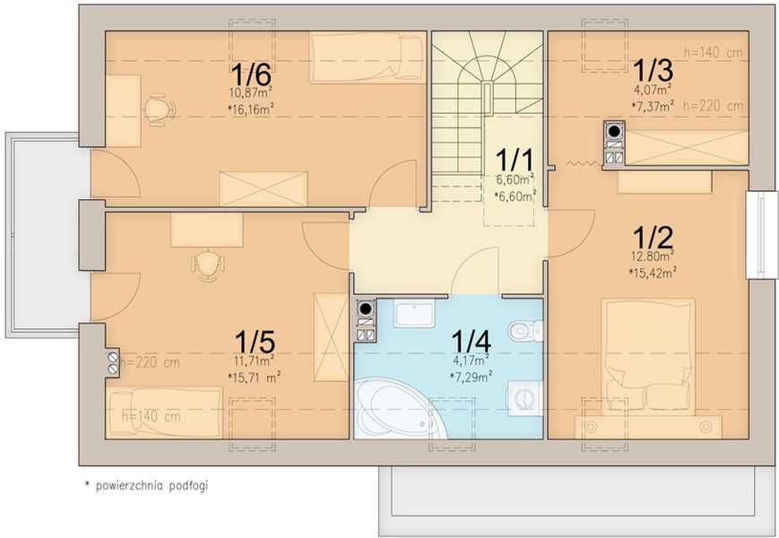 Poddasze projektu Bueno 2