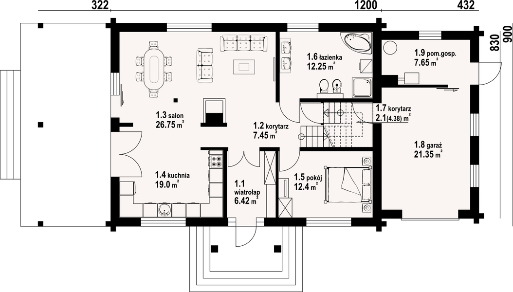 Parter projektu Chmielniki małe dw 77
