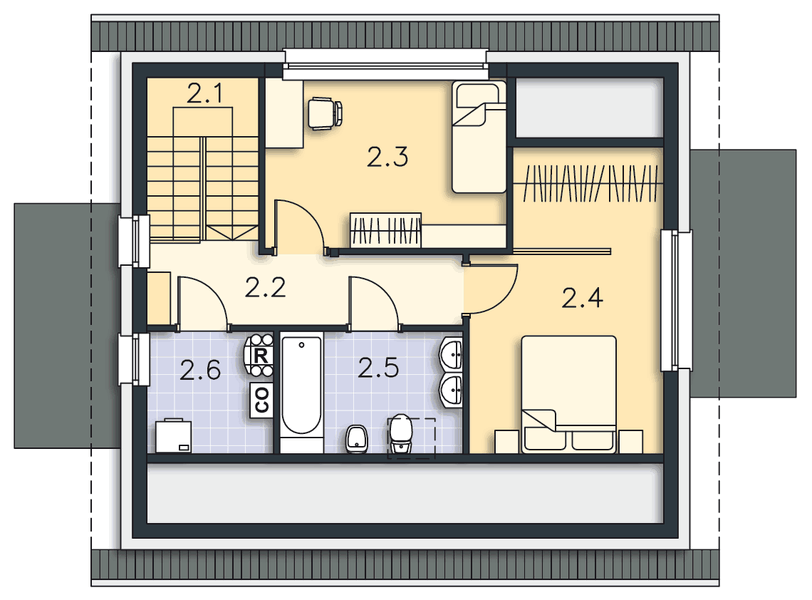 Poddasze projektu Tulon DCP352