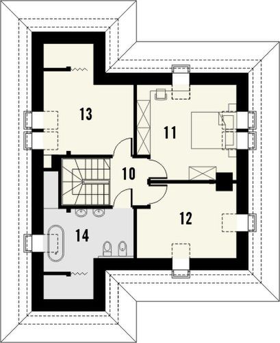 Poddasze projektu Modest 2