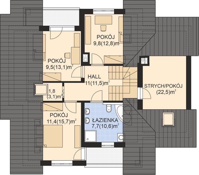 Poddasze projektu APS 055