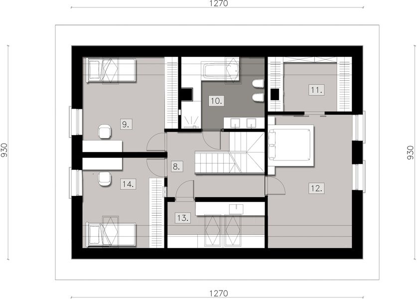Poddasze projektu Premium Home 10