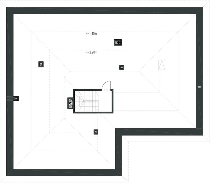 Poddasze projektu Odkryty D77
