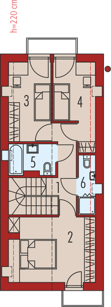 Poddasze projektu Moniczka II (wersja C) energo