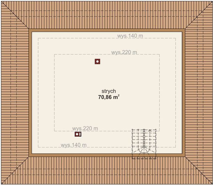 Poddasze projektu Domena 124 C2