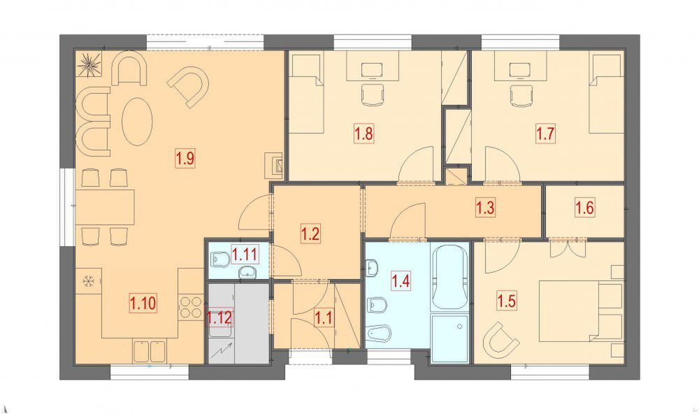 Parter projektu Domek na Piastowskiej 002 ES