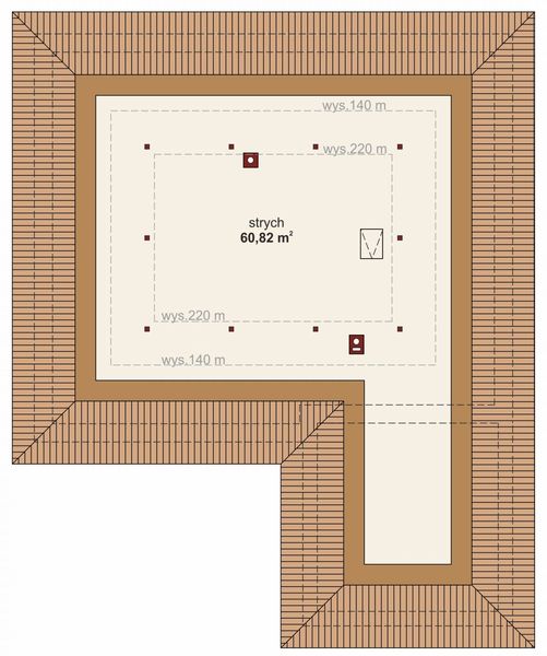 Poddasze projektu Domena 124 B1