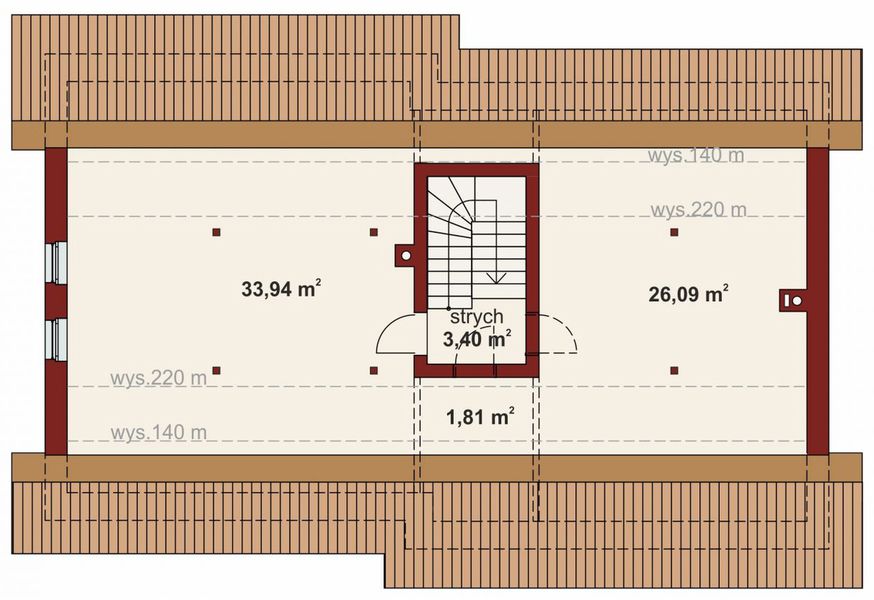 Poddasze projektu Domena 137 C