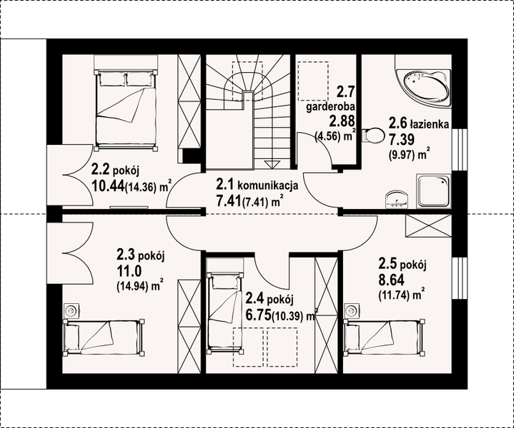 Poddasze projektu Gryfice 3 mw