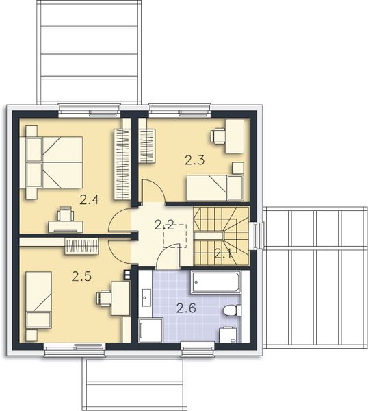 Poddasze projektu Lyon II DCP378a
