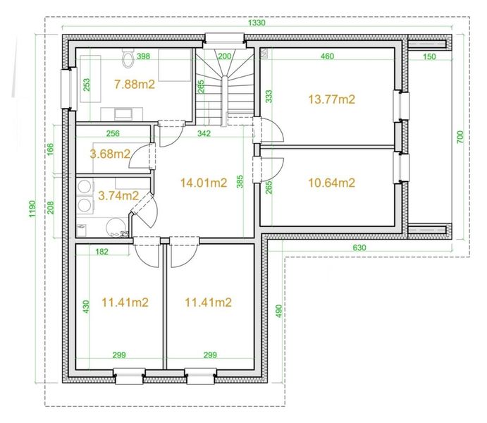 Poddasze projektu eko Typowy 53