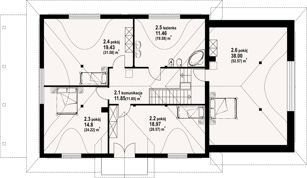 Poddasze projektu Chmielniki dw 66