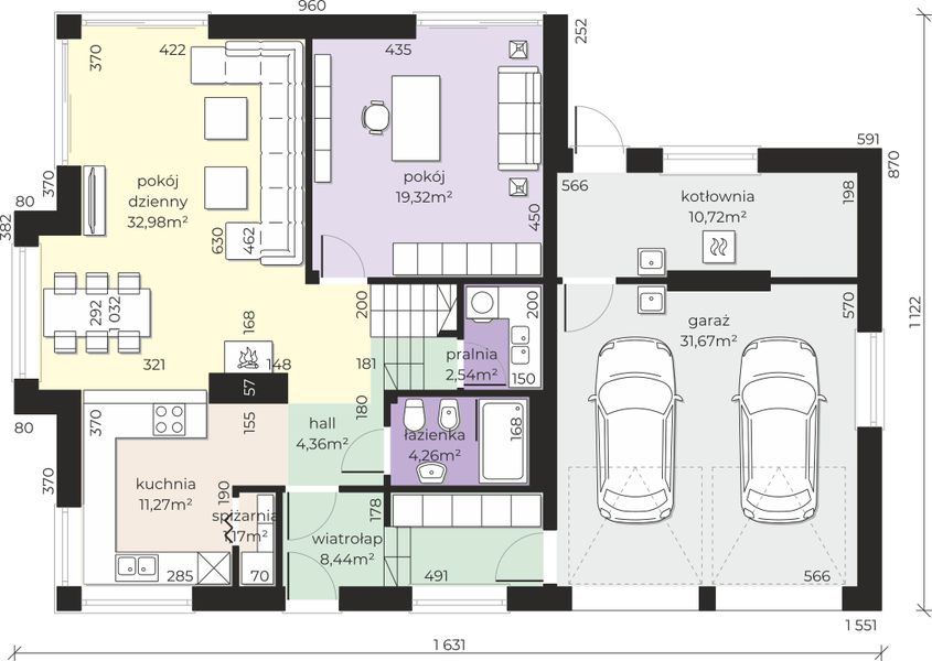 Parter projektu Dom przy Cyprysowej 62