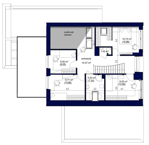 Poddasze projektu Domidea 95