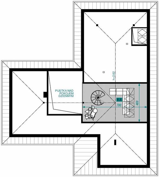 Poddasze projektu Dla Melomana 1E