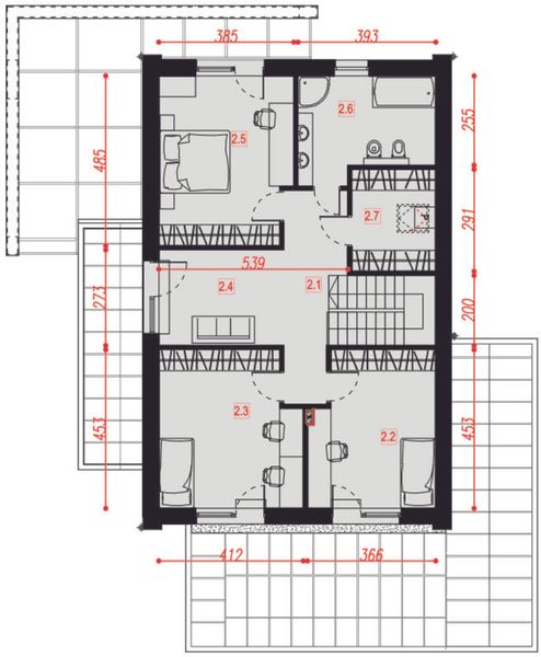 Poddasze projektu Senimona 8