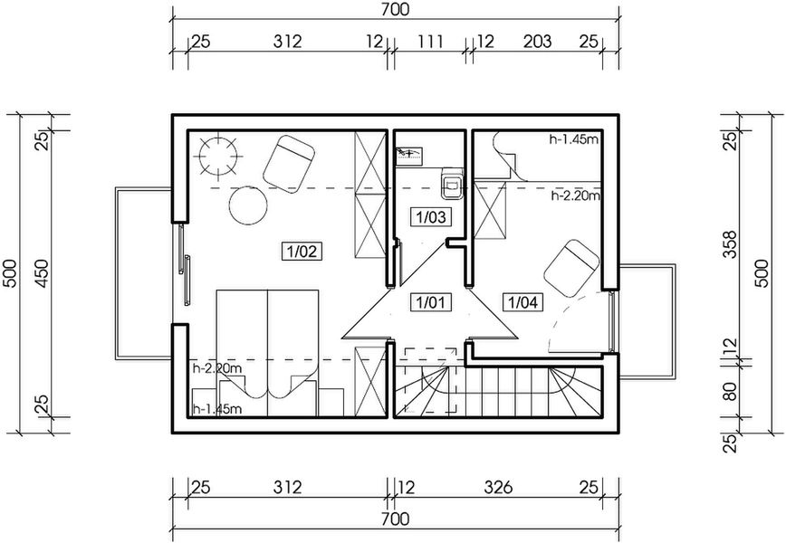 Poddasze projektu Mini Mini - Kaszuby