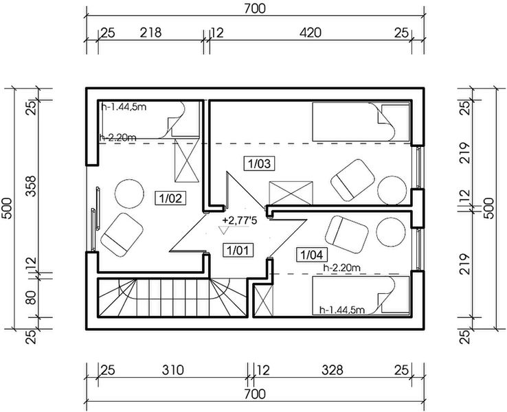 Poddasze projektu Mini Mini - Stodoła 2