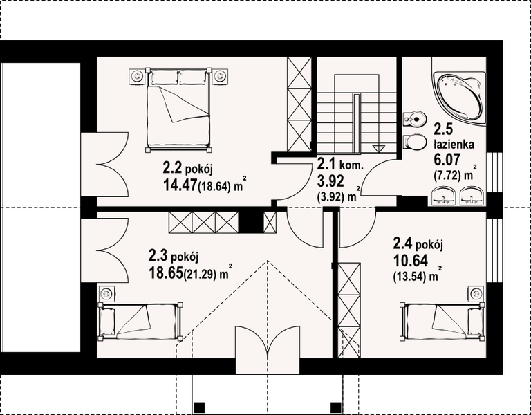 Poddasze projektu Świdnica 4 mb