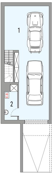 Piwnica projektu Poezja 1a - segment lewy