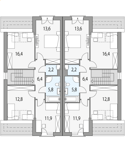Poddasze projektu Merida bliźniak