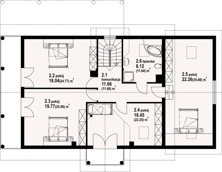 Poddasze projektu Milicz dw 79