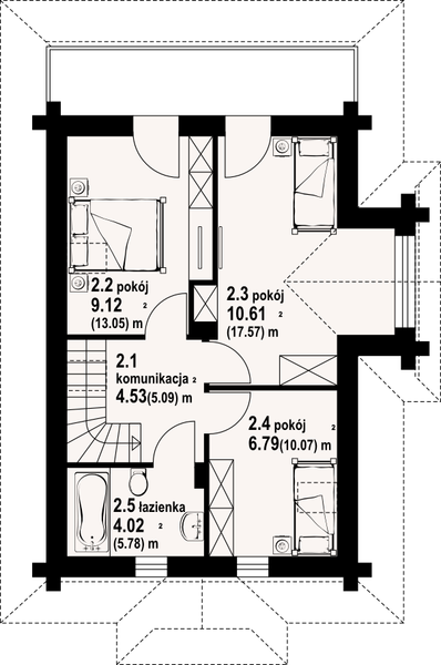 Poddasze projektu Rytowo dw 5