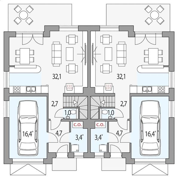 Parter projektu Emil - dwulokalowy pl+p