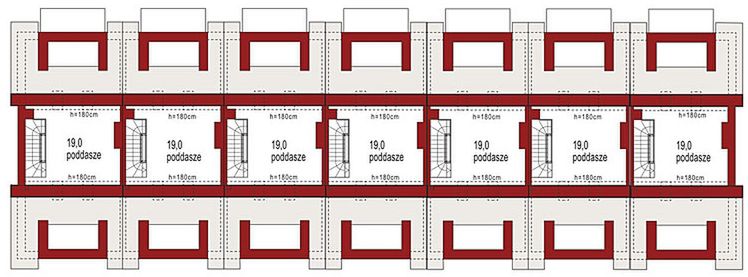Poddasze projektu Diana B zestaw 7 segmentów