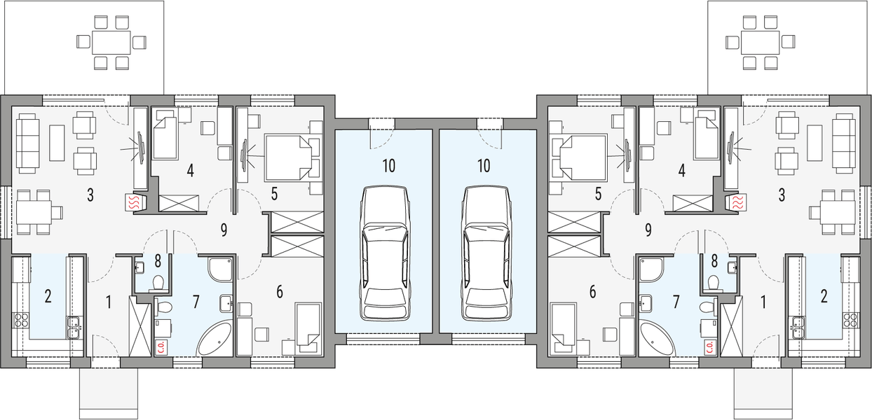 Parter projektu Filip B - dwulokalowy PLP