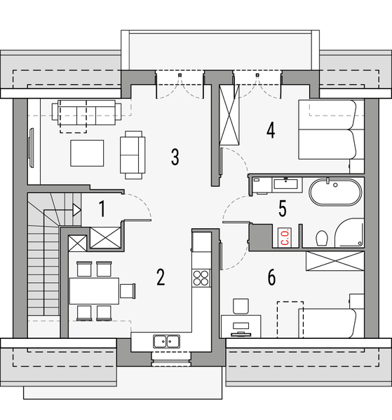 Poddasze projektu Melisa 1