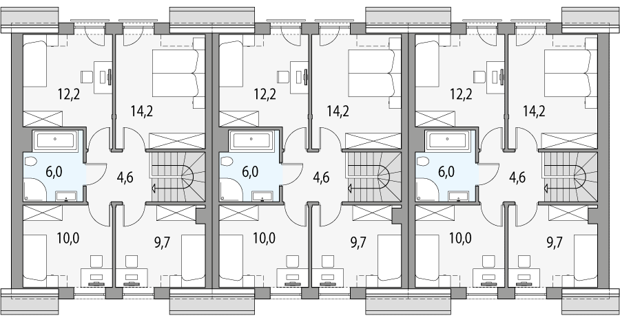 Poddasze projektu Kalipso 1 - szereg l+s+p