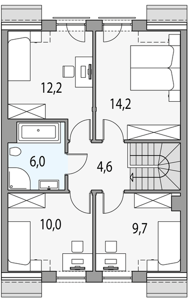 Poddasze projektu Kalipso 1 - segment s