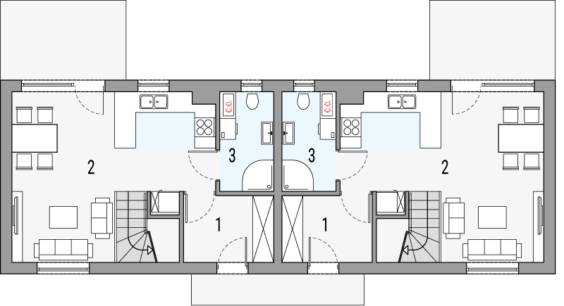 Parter projektu Maluch - dwulokalowy LLL