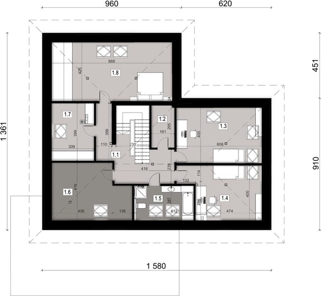 Poddasze projektu Premium Home 11