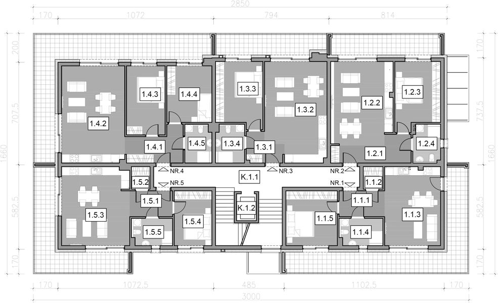 Piętro 1 projektu Dante