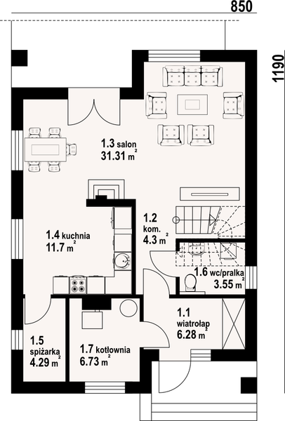 Parter projektu Gładyszów 3m21