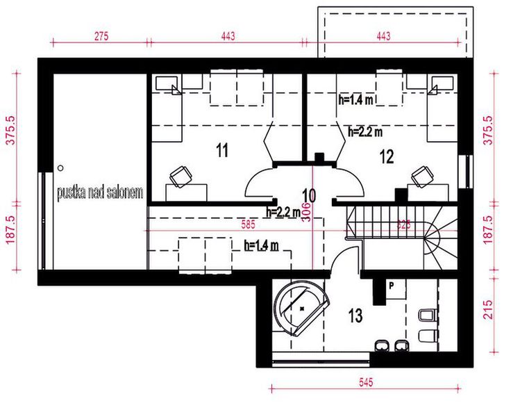 Poddasze projektu Sobota z wiatą [A]
