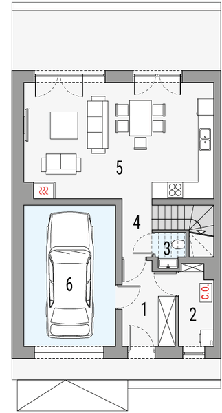 Parter projektu Kalipso 2 - segment lewy